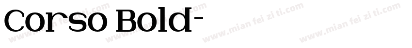 Corso Bold字体转换
